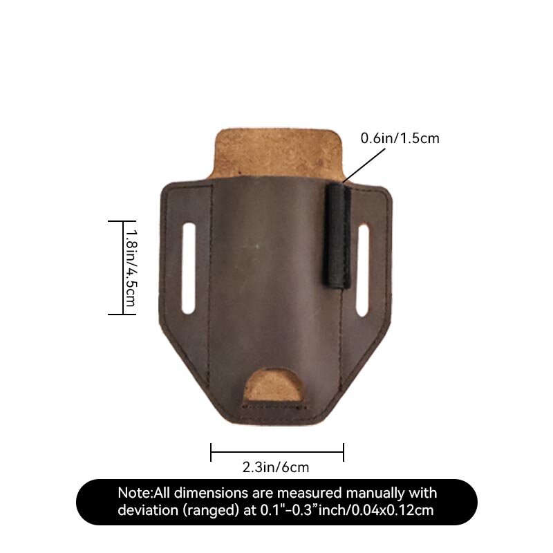 RIYAO-Sac de ceinture en cuir véritable, porte-pince, gaine, couteau pliant d'extérieur, couteau de poche, étui à outils de chasse et de camping