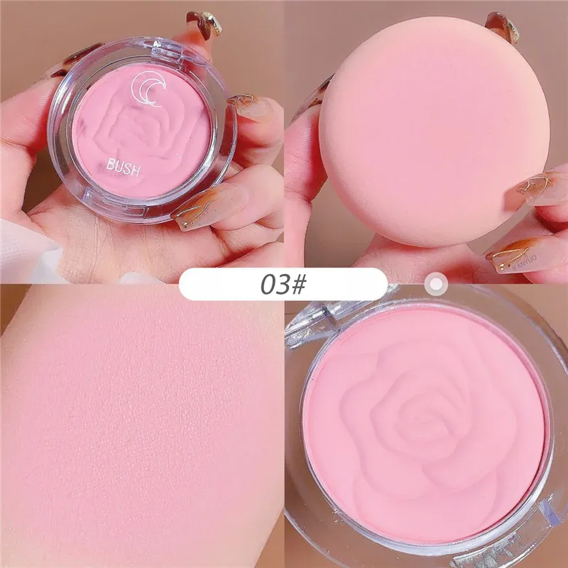 Monochrome Blush Palette Rose Pink Cheek Blusher Powder Natural Face Makeup Matte Peach Rouge Contour Shadow Palette Cosmetics