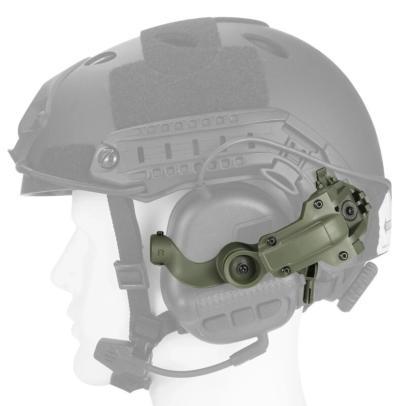 Гарнитура для съемки с несколькими угловыми поворотными направляющими и адаптером для тактических наушников EARMOR M31,M32,M30,M32H