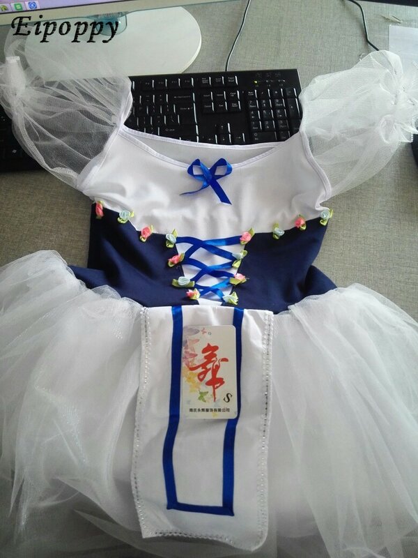 Fato de balé Giselle manga curta para meninas, vestido de collant profissional, balé tutu, roupas femininas adultas, clássico