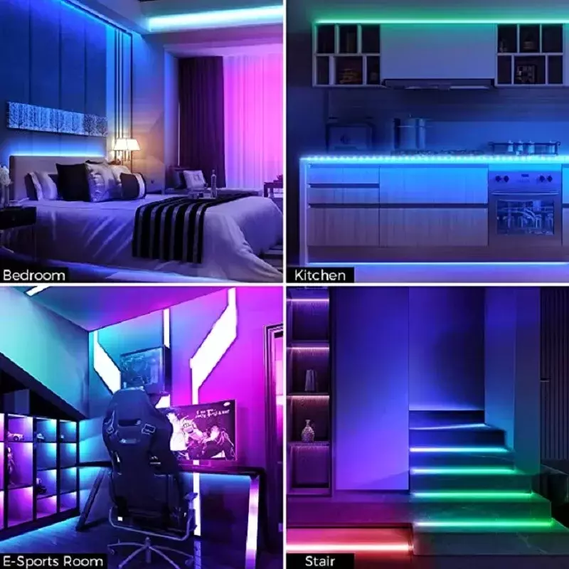 LED Strip Lights Bluetooth Music Sync Led 5050 RGB Tape Led Lights Game Room Decoration Neon Lights Led 10m 20m Lamp Led Strip