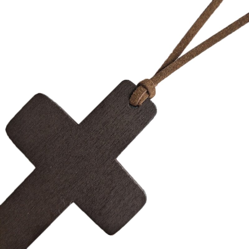 YYSD Collier pendentif Jésus pour croix crucifix en bois uni pour hommes, femmes, enfants, garçons filles, cadeau pour