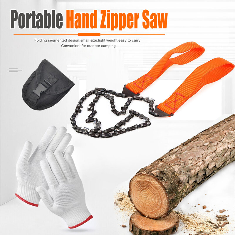 Portable Hand Zipper Saw, Outdoor Camping Tool, Cadeia de Sobrevivência, Wire Saw, Woodworking Tool