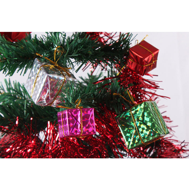 컬러 호일 수제 선물 미니 트리 장식품, 크리스마스 트리 장식품, 펜던트 장식, 모듬 12 개