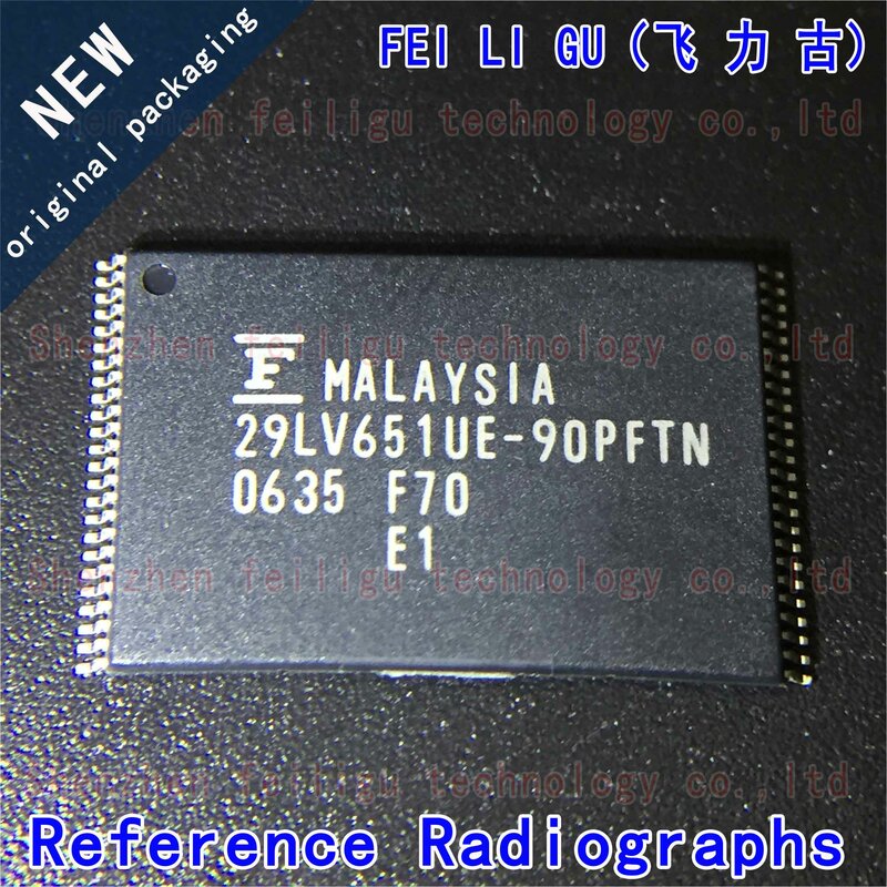 1 buah MBM29LV651UE-90PFTN asli baru 100% Paket:: TSOP48 Flash 64M Chip memori