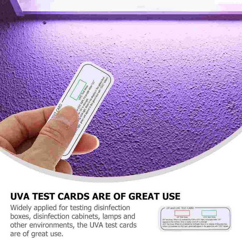 اختبار الأشعة فوق البنفسجية لتحديد الهوية مؤشر شريط الضوء ، أدوات خزانة UVC ، أوراق ، 5 ، تجربة بطاقات
