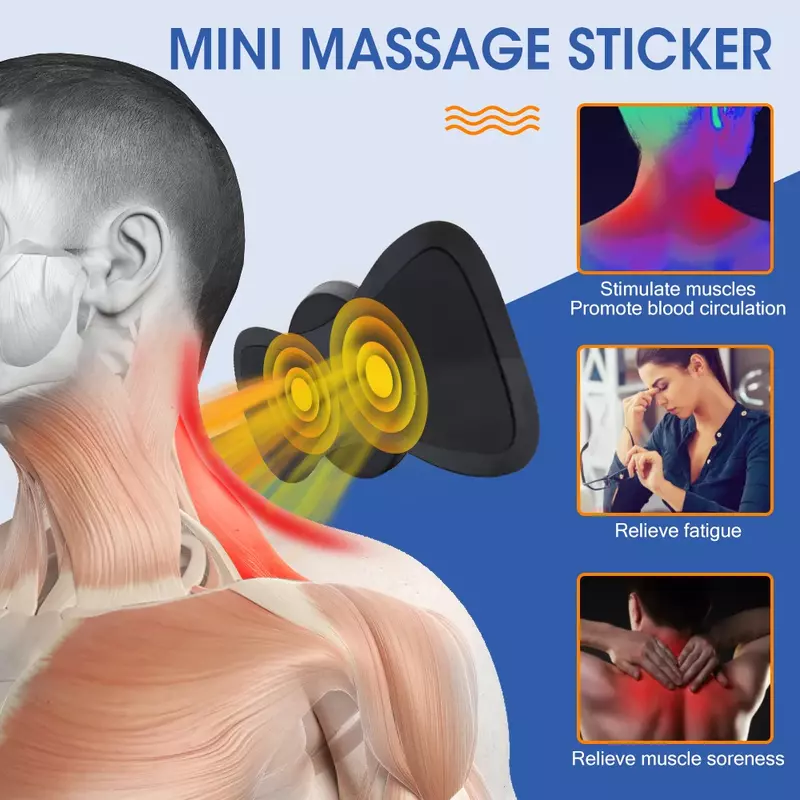 Massaggiatore ricaricabile per il collo massaggio elettrico per il collo EMS cerotto per il massaggio della Vertebra cervicale per la salute del sollievo dal dolore muscolare