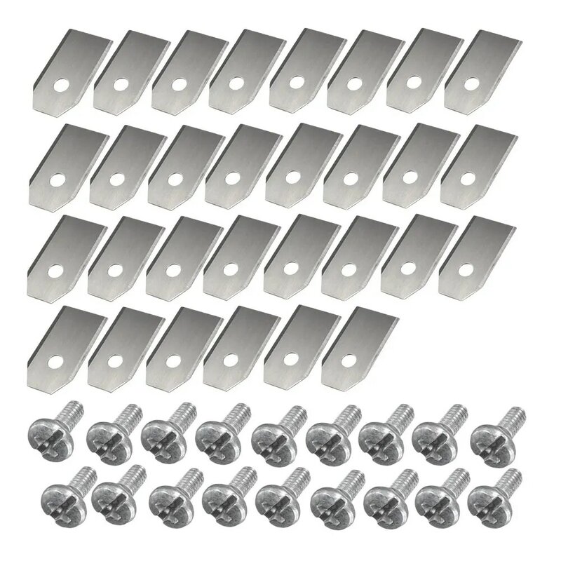 30PCS Stainless Steel Blade Lawn Mower Cutting Blades Set  Replacement Parts 0.7 MM for Husqvarna Automower/Gardena Lawnmower