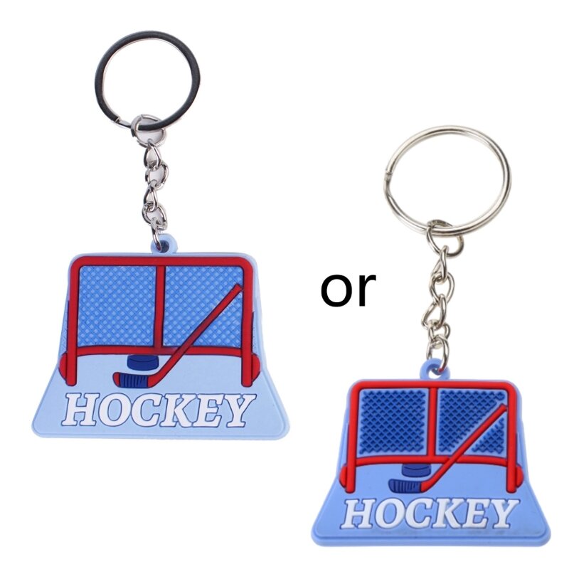 แฟชั่น ICE Hockey พวงกุญแจกระเป๋า Charm การ์ตูนกีฬาฤดูหนาวจี้พวงกุญแจ Dropship