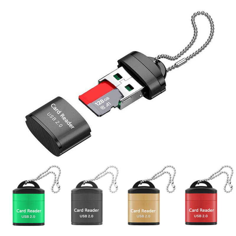 USB Micro SD/czytnik kart TF USB 2.0 Mini czytnik kart pamięci telefonu komórkowego szybki Adapter USB na akcesoria do laptopa