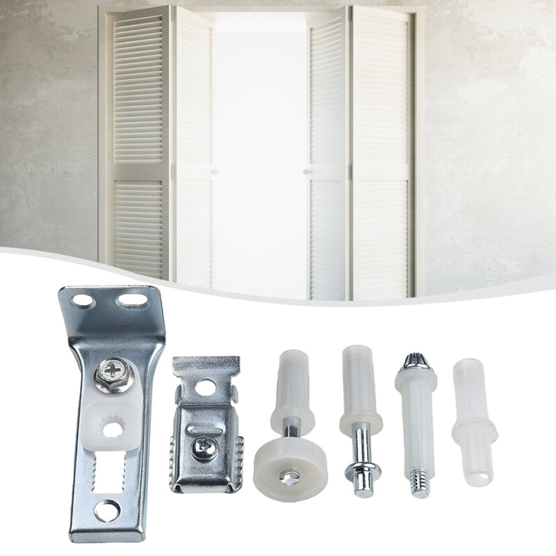 Bi-Fold Door Hardware Repair Kit, portas grossas, correção completa, fácil de instalar, ferramentas de substituição, 1 "a 1-3/8", 6pcs