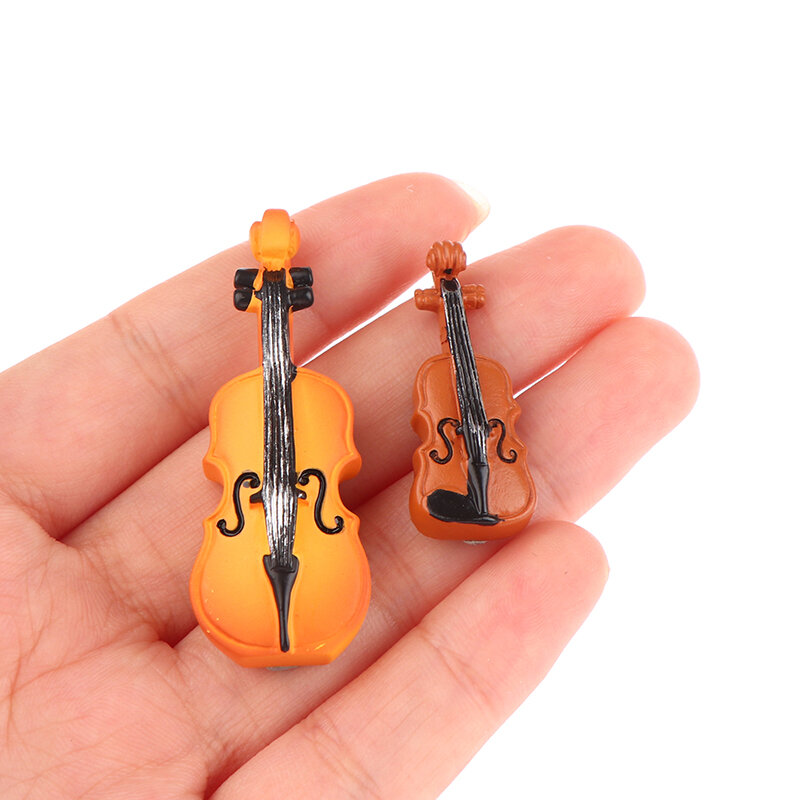 Casa delle bambole Micro accessori per paesaggi modello di strumento musicale simulato chitarra per pianoforte retrò in miniatura giocattolo creativo per la decorazione del Desktop