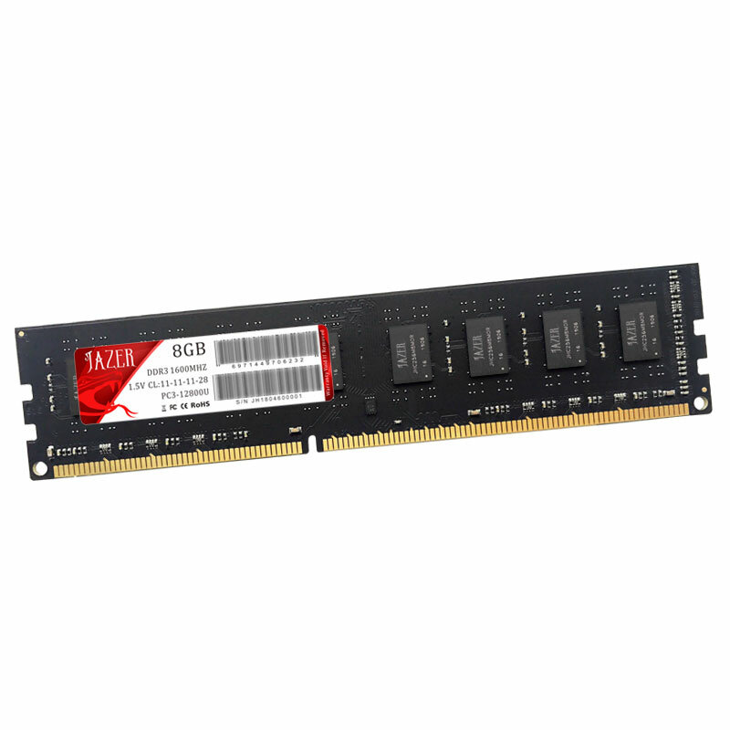 JAZER-메모리 램 DDR3, 1600MHz, 새로운 Dimm 데스크탑 메모리, AMD 및 인텔 호환