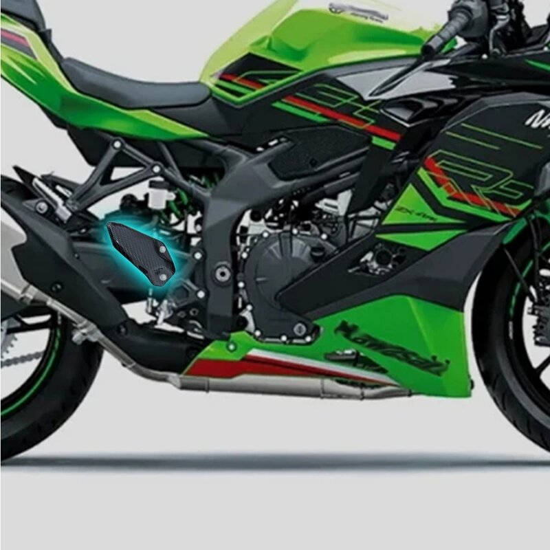 Reposapiés de fibra de carbono para motocicleta, accesorios para Kawasaki ZX-4R, ZX4RR, ZX25R, 2020-2023, 2024