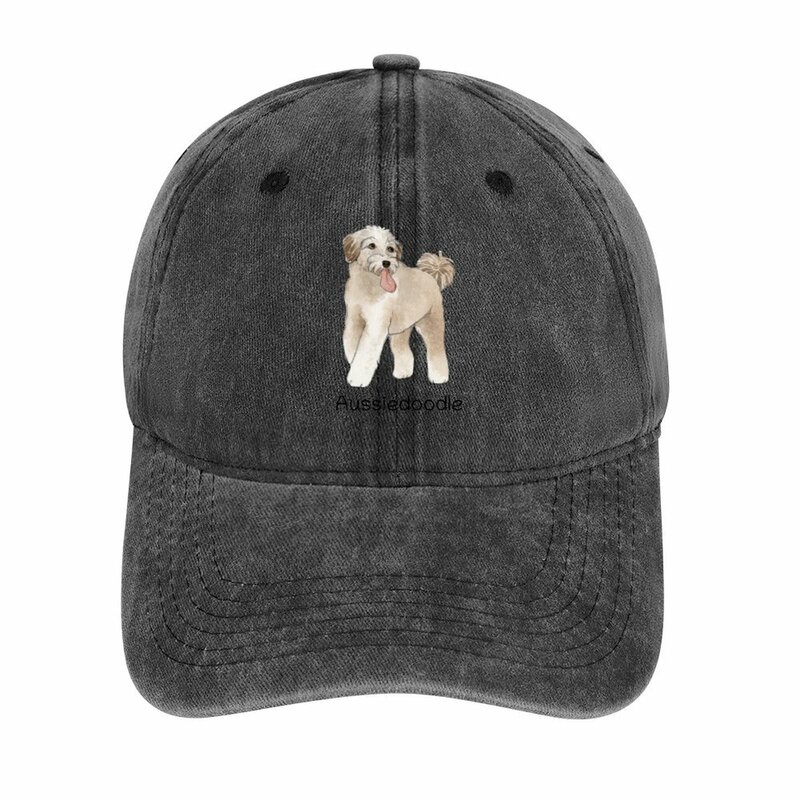 Aquarela Aussiedoodle Dog Cowboy Hat, Summer Beach Hat, Novo