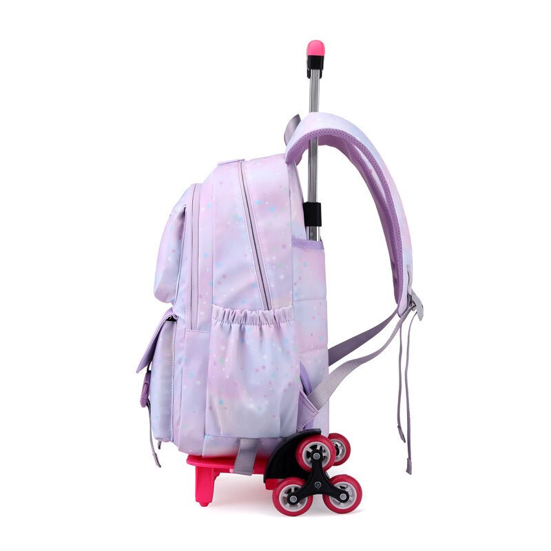 Детские школьные рюкзаки с колесами для девочек, школьные ранцы на колесиках для детей, школьные портфели на колесиках для студентов