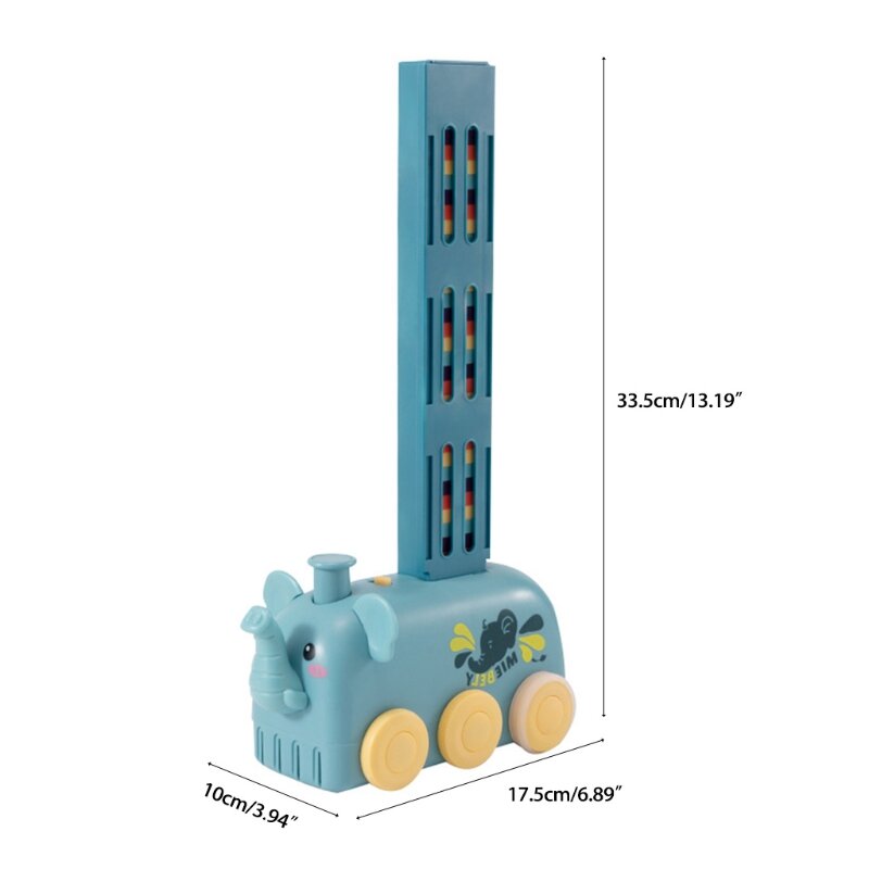 Buntes Domino-Block-Set mit Elektroauto für die Früherziehung von Kindern