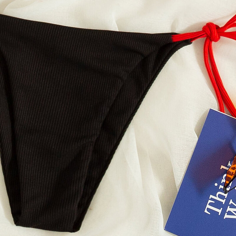 Badpak 2022 Nieuwe Zomer Contrast Binding Beugel Tie Side Bikini Fashion Lady Beachwear Strand Baden Braziliaanse Suits