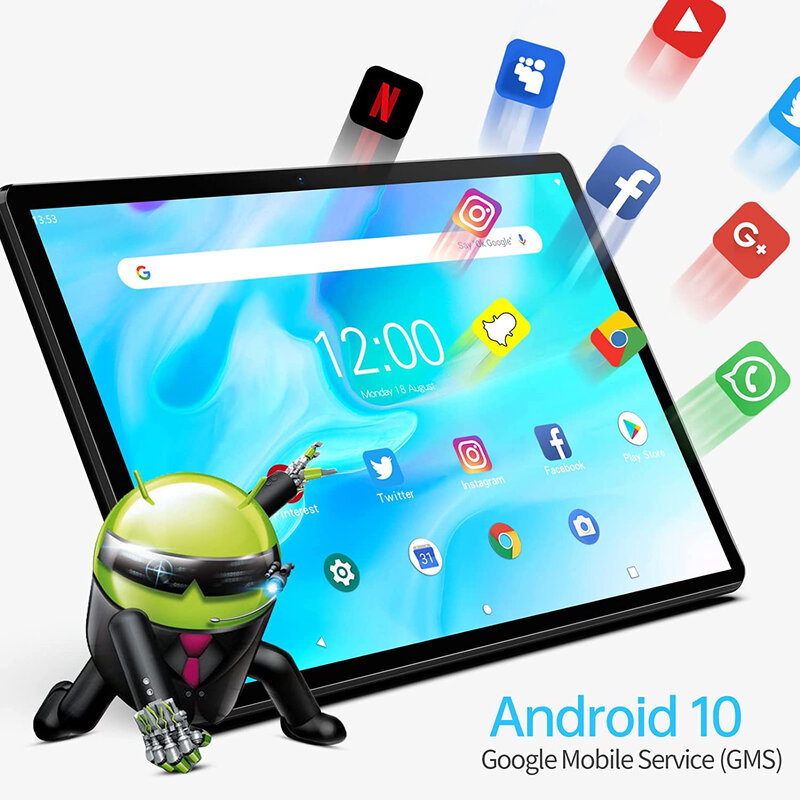 Планшет на Android 128, восемь ядер, экран 10 дюймов, 8 ГБ + 10,0 ГБ