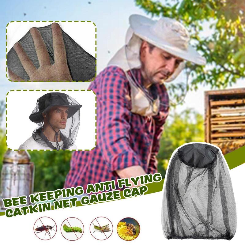 Outdoor Fishing Cap Anti Mosquito Bee Insect Hat Bug Mesh Head Net Face Protector Camping Travel Hiking Hats Garden Supplies
