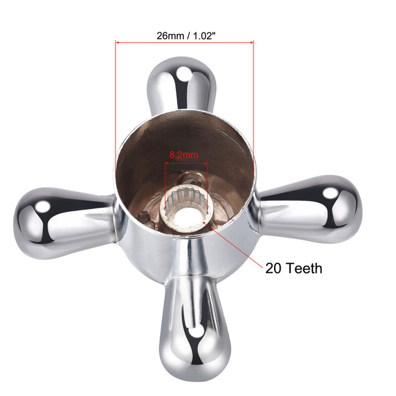 2PCS Faucet Knob Handles Alloy Replacement Tap Kit Basin Single Cold Faucet Handle Handwheel For Kitchen Bathroom Accessory