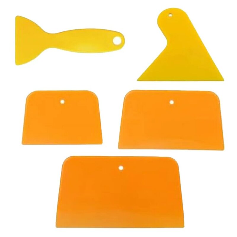 Premium Auto Body Filler Spreader Set - Durable ABS Plastic Scrapers In 5 Sizes - Ideal For Precision Work