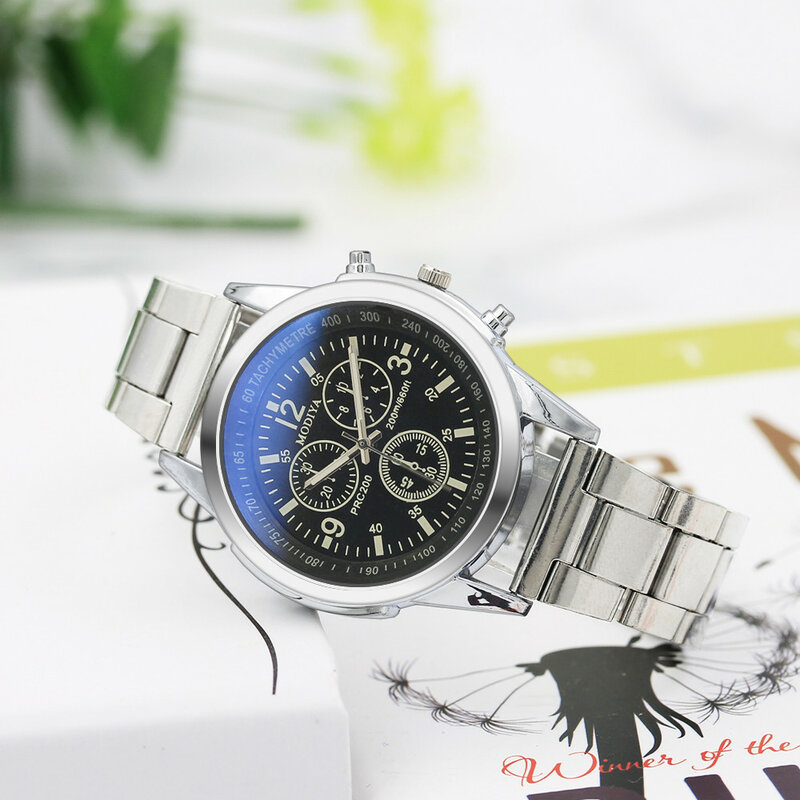 Reloj analógico de cuarzo para hombre, de acero inoxidable cronógrafo deportivo, a la moda, nuevo diseño, 2023