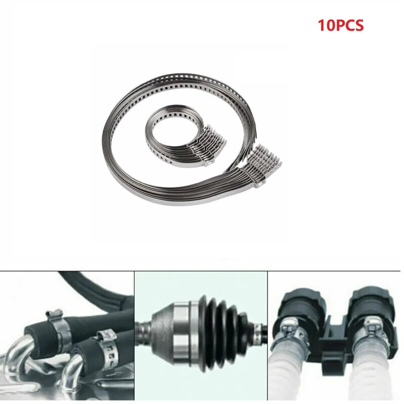 Axle CV Joint Boot Crimp Clamp Kit Driveshaft CV Boot Clamp 31- 41mm 70- 127mm 10Pcs Adjustable Universal Stainless Steel