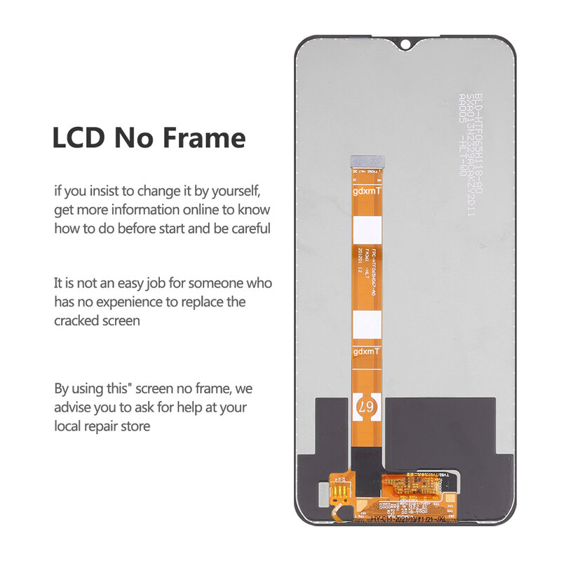 6.52" Original For Oppo A54s LCD DIsplay With Frame CPH2273 Screen Digitizer Assembly Replacement Repair Parts