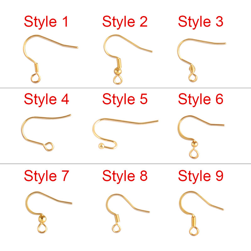 316 스테인리스 스틸 귀걸이, 프렌치 후프 귀걸이 걸쇠 피팅, 귀 세팅 베이스, DIY 주얼리 제작 용품, 10-50 개 세트