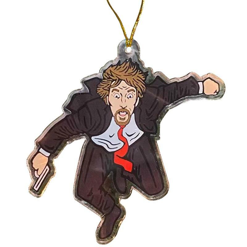 Die Hard Christmas Ornament calendario per eventi per adulti decorazioni in legno da tavolo di Halloween Hans Gruber Falling Off Christmas