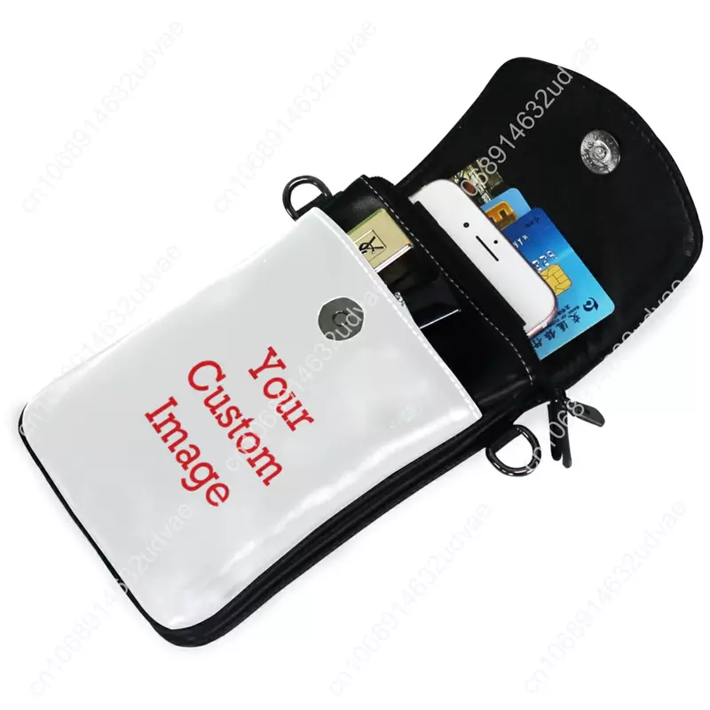 Tigh-Mini bolso de cuero para teléfono móvil de calidad para mujer, bolso de cambio, estampado de patrón personalizado, bolsos cruzados suaves, Bolsa femenina