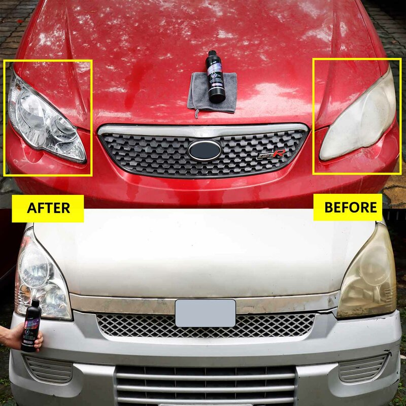 Car Headlight Restoration Kit, Headlight Polish, Light Repair Cleaner, Auto Renovação Líquida, Manutenção e Manutenção