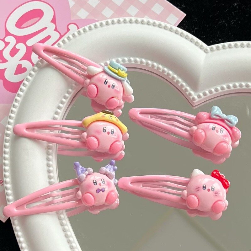 Мультяшные детские заколки Kawaii звезды Kirby BB зажим аниме для девочек милые челки зажим милые аксессуары для волос Студенческая заколка для волос