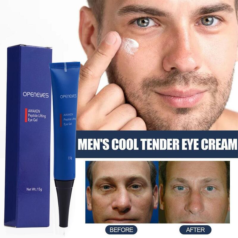 Crème hydratante pour les yeux pour hommes, gel pour les yeux frais, hyaluronate, cernes, poches, ridules, soins des yeux, 2 pièces