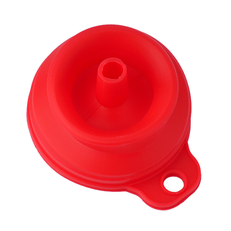 Collapsible Silicone Car Funnel Collapsible Engine Filler 7cmX6cm Foldable Screen Silicone Space Saving Up Universal