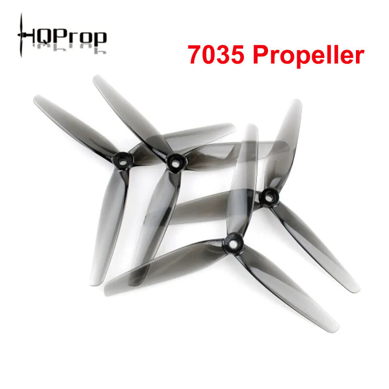 HQProp drone baling-baling 7 inci, 2/4/6 pasang HQProp 7035 3-Blade PC untuk markeapex 4 XL7 RC FPV freyle 7 inci jarak jauh