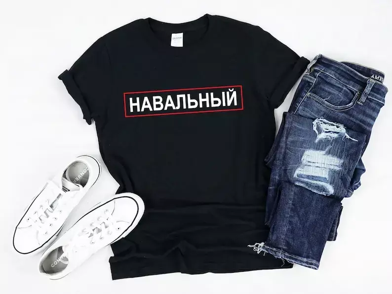 Camiseta de algodón con estampado de Alexei Navalny, prenda de vestir con estampado de Yulia Navalnaya, política rusa, de muestra
