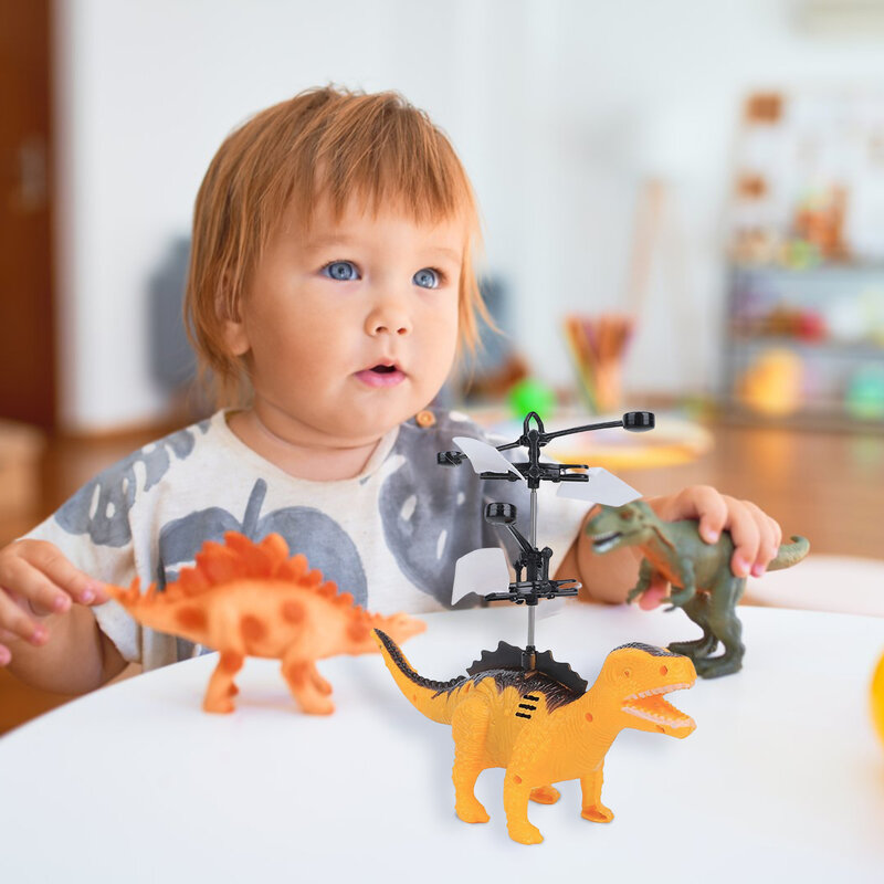 Kształt dinozaura zabawka latająca Premium jakości USB akumulator helikopter dla dzieci i początkujących