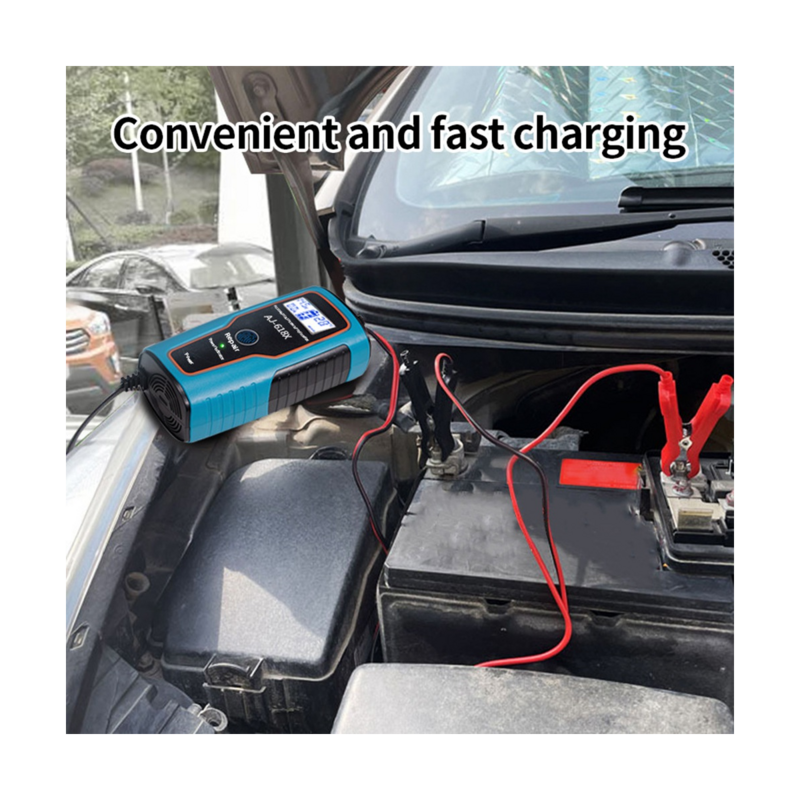 For Car Motorcycle 6A 12V European Standard Plug Battery Charger Power Pulse Repair Charging Lead Acid EU Plug