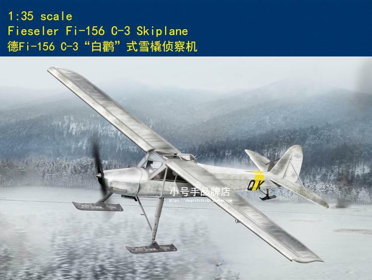 Hobbybaas 80183 1/35 Weegschaal Fieseler Fi-156 C-3 Skiplane Plastic Modelbouwpakket