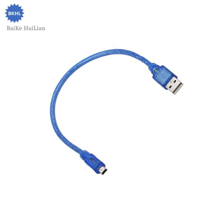Cable de datos USB para impresora, cable azul compatible con Arduno Micro/Mini/Tipo C/tipo B, 10 unidades por lote
