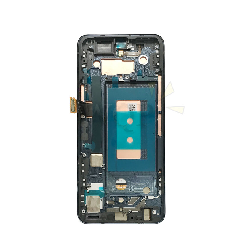 LG G8X ThinQ LCD 디스플레이 터치 스크린 디지타이저 어셈블리 용 원본 LG V50S LCD LLMG850EMW 교체 용 프레임 디스플레이 포함
