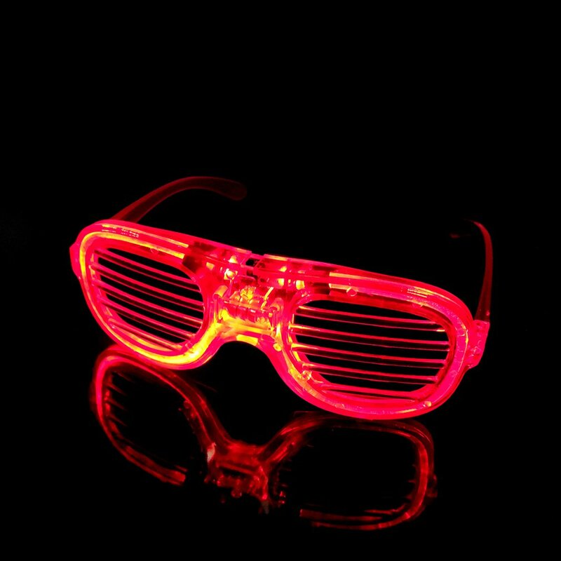 Gafas luminosas LED para fiesta de Halloween, gafas de sol brillantes de neón, luz intermitente, accesorio de disfraces para Festival de cristal