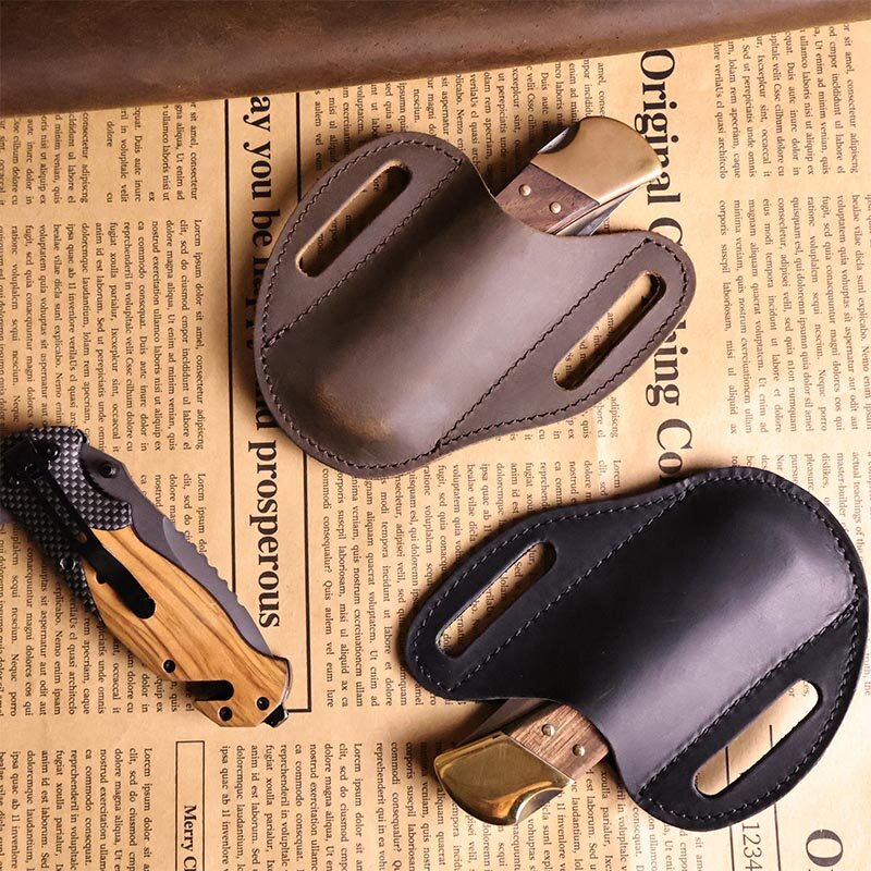 1pcLeather scabbard for belt,pocket knife rest,EDC leatherscabbard whichare used bycasual menforoutdoor daily commuting