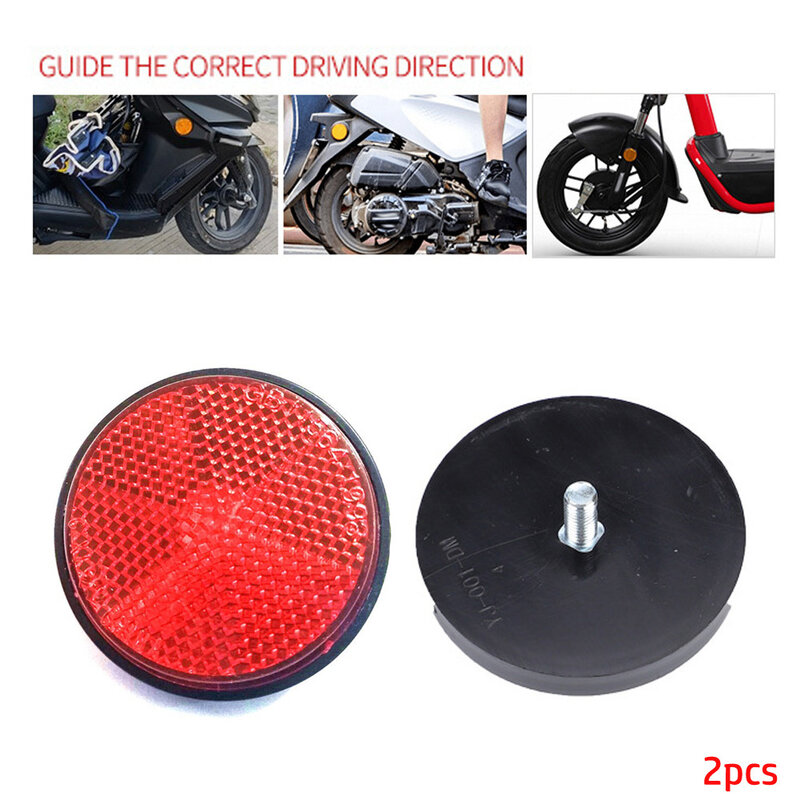 2X Universal Motorcycle ATV Scooter Dirt Bikes Bicycle Circular Reflector Safety Reflector Motorcycles Accessories