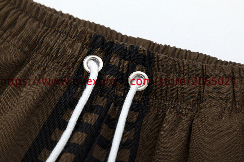 Pantalones cortos con cordón para hombre y mujer, pantalón con estampado de Cactus Jack Wolf, 2024ss