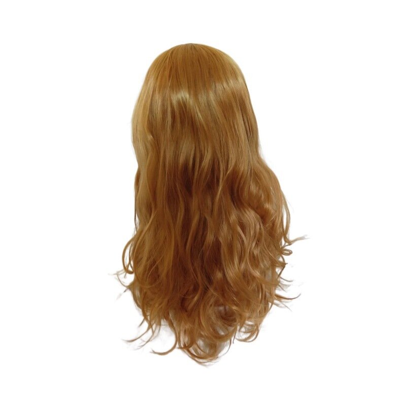 Perruque de cheveux longs et bouclés, couverture complète ultraviolette