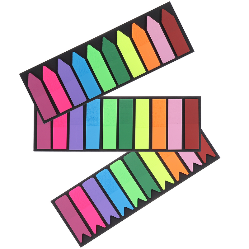 3 набора цветных липких вкладок, самоклеящиеся маркеры для чтения, наклейки для чтения, отметки для страниц