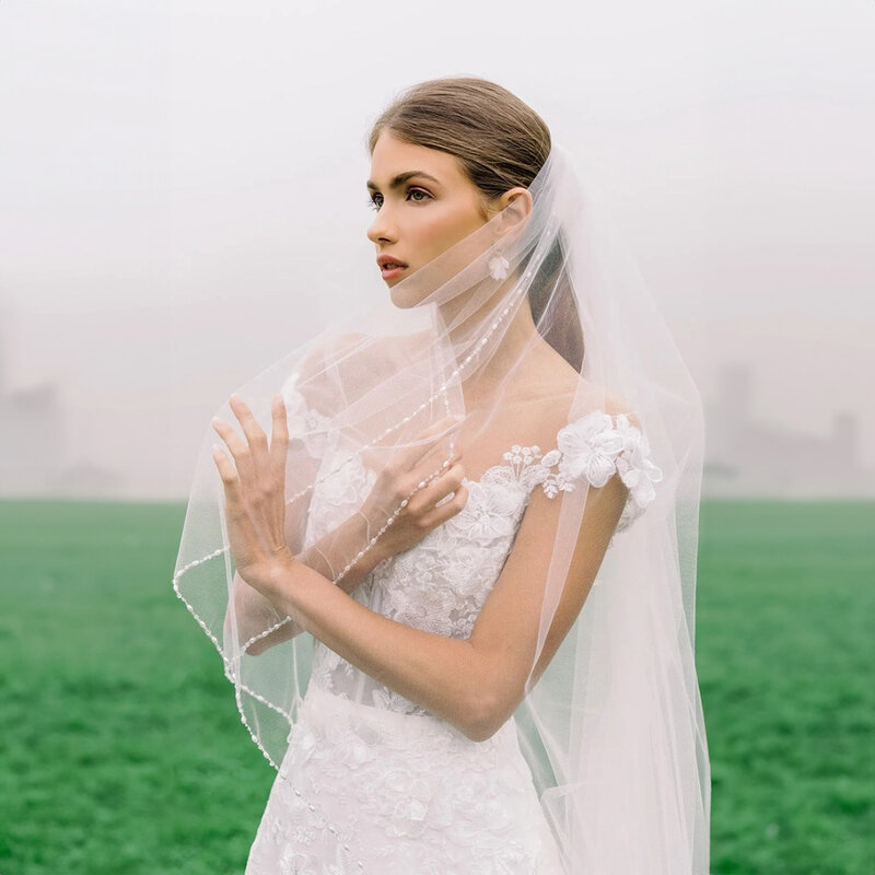 Платье свадебное с V-образным вырезом, Тюлевая Кружевная аппликация, с открытой спиной, ТРАПЕЦИЕВИДНОЕ, потрясающее, элегантное